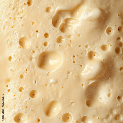 Obraz na płótnie Seamless pattern of close-up cheese texture, showing smooth and creamy surfaces with subtle holes and textures, ideal for food backgrounds w salonie