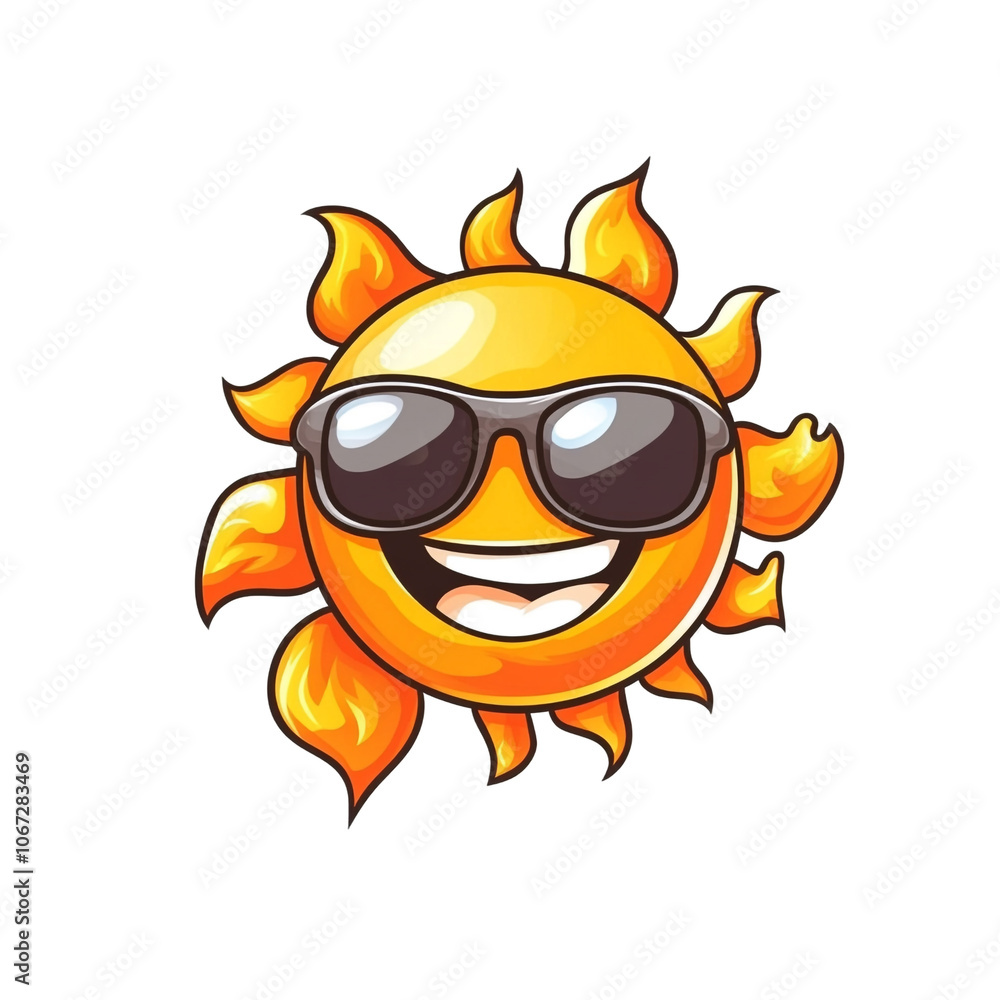 Smiling Sun with Sunglasses Smiling Sun with Sunglasses