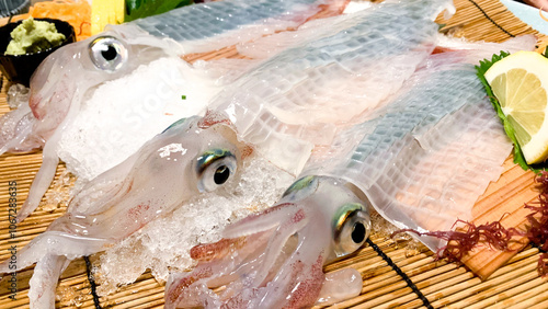 新鮮な呼子のイカ刺し