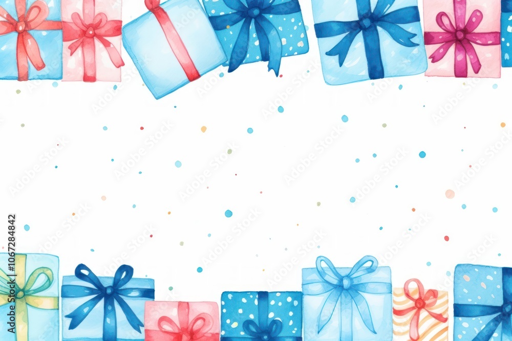 A cute blue christmas gift border paper celebration anniversary. A cute blue christmas gift border paper celebration anniversary.