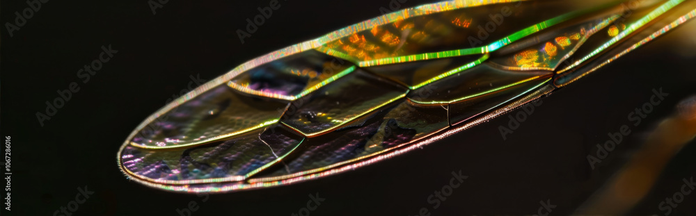 Close-up of the wing of an insect Close-up of the wing of an insect