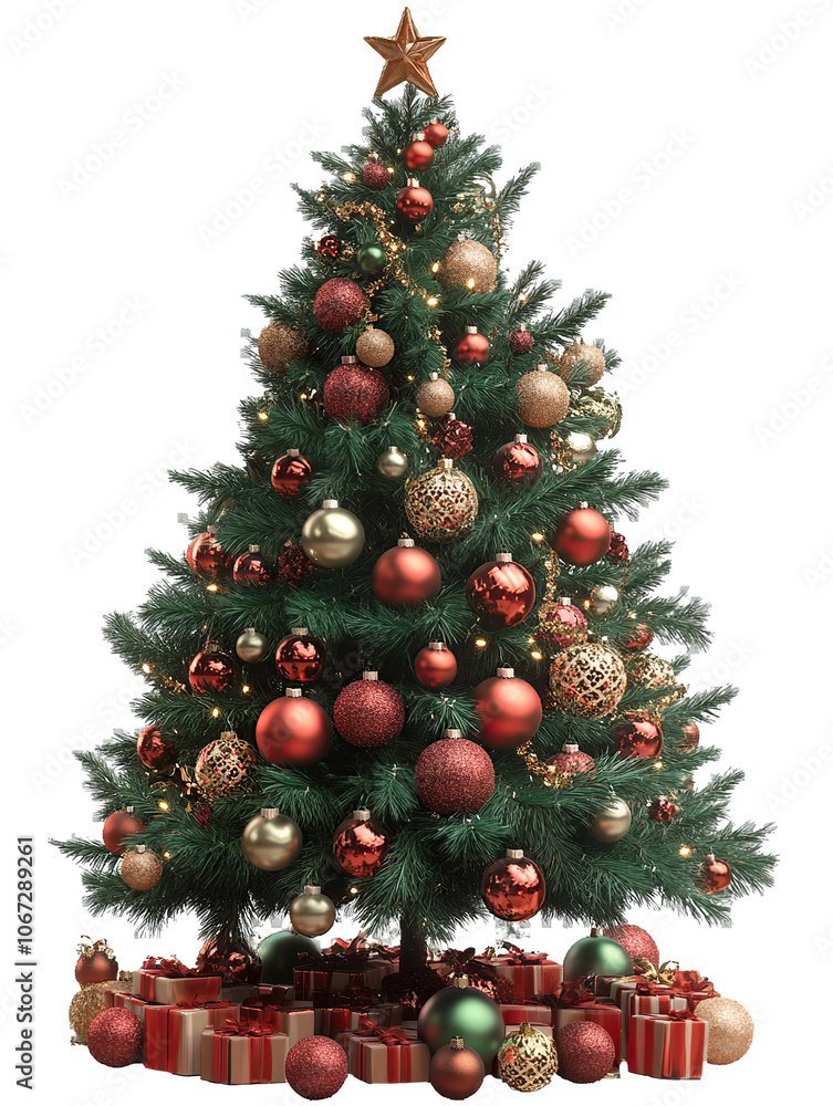 Christmas tree as element on transparent background Christmas tree as element on transparent background