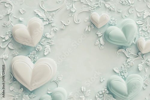 Minimalist Interlocking Hearts on Subtle Background