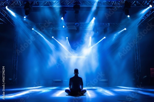 a convention attendee during power failure erformer on a vast st photo