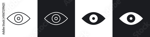 Visible icon in thin outlined.