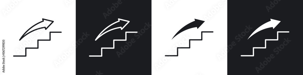 Next steps icon in thin outlined. Next steps icon in thin outlined.