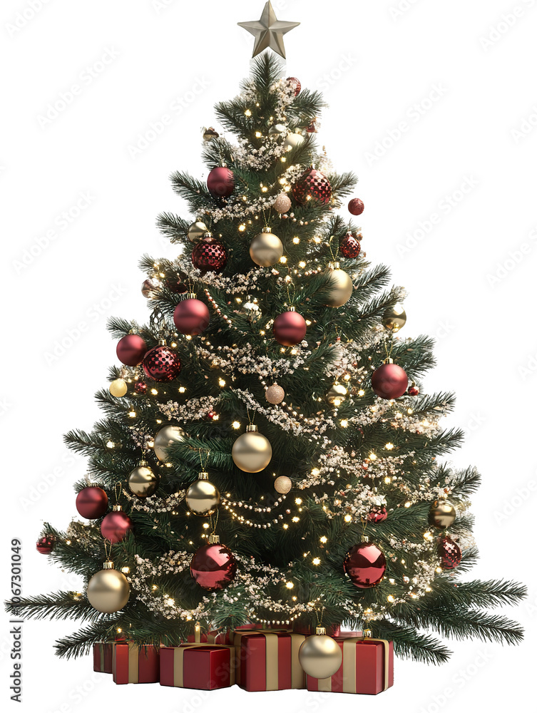 Christmas tree as element on transparent background Christmas tree as element on transparent background