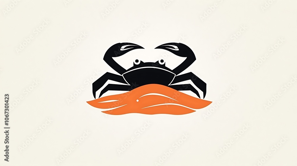 Simple Origami Crab Logo Design Simple Origami Crab Logo Design