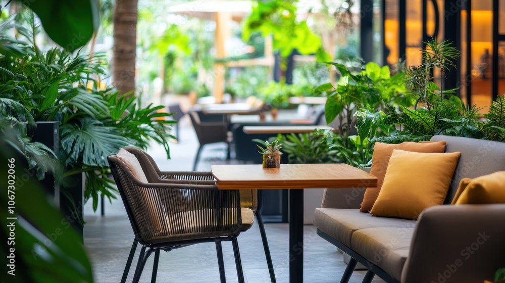 Relaxing Patio with Greenery Relaxing Patio with Greenery