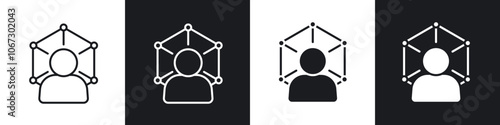 Skills set icon in thin outlined.