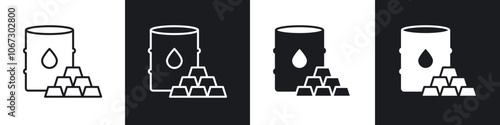 Commodity icon in thin outlined.