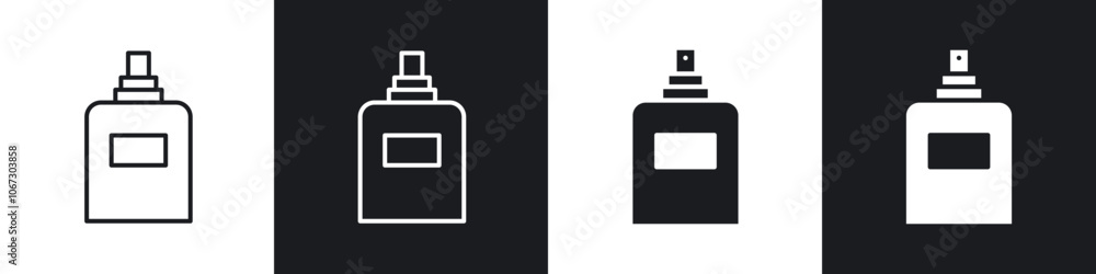 Perfume icon in thin outlined. Perfume icon in thin outlined.
