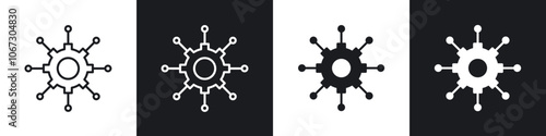 Frameworks icon in thin outlined.