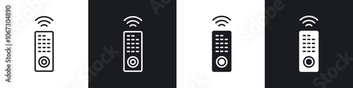 Remote icon in thin outlined.