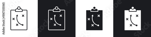 Tactics icon in thin outlined.