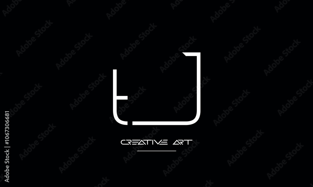 JT, TJ, J, T abstract letters logo monogram JT, TJ, J, T abstract letters logo monogram