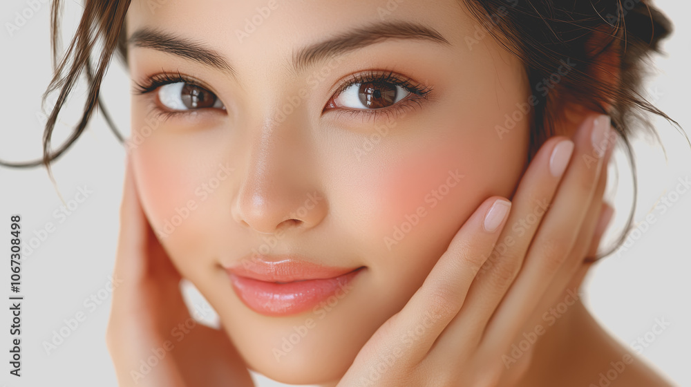 Beautiful Asian Woman with Glowing Skin Beautiful Asian Woman with Glowing Skin