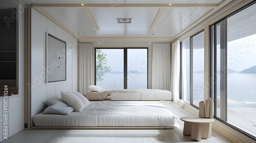 Wallpaper Mural Minimalist Container Interior with Designer Furniture Torontodigital.ca