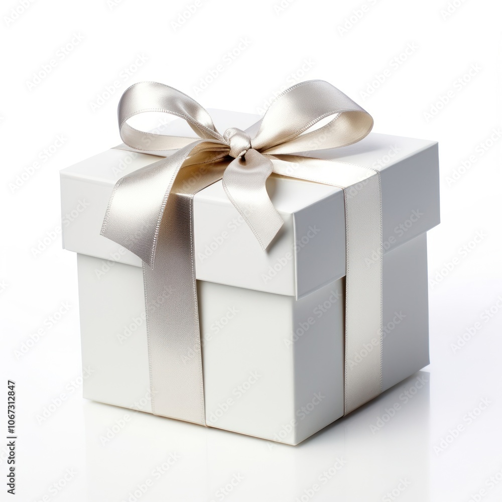 Fototapeta premium Elegant white gift box