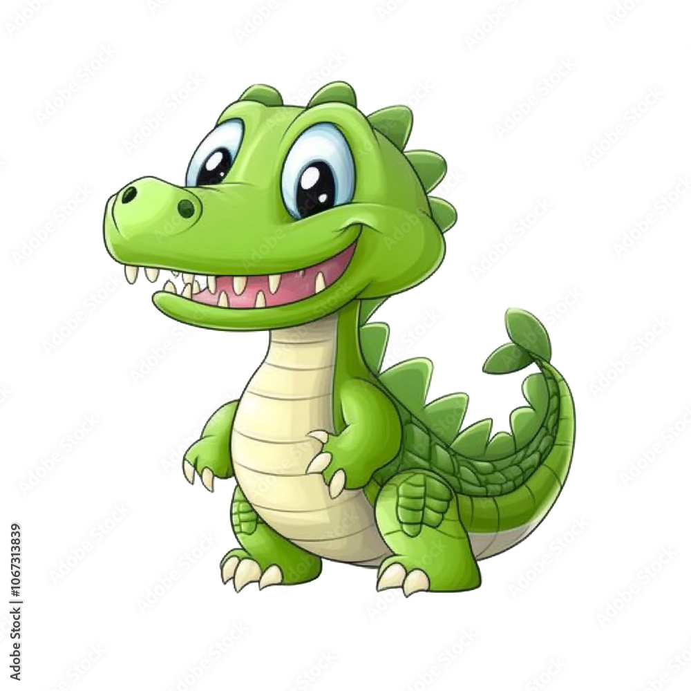 Fototapeta premium Cute Alligator Cartoon Illustration