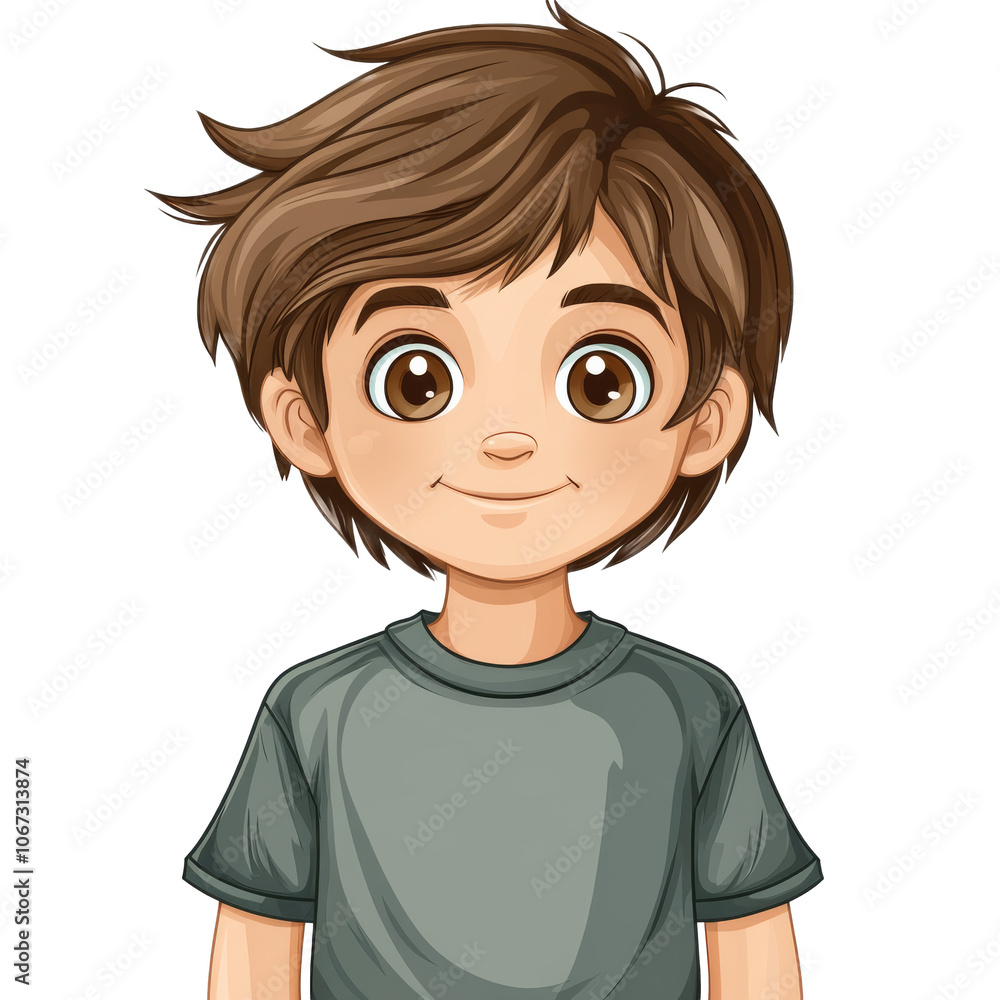 Smiling boy in a casual shirt Smiling boy in a casual shirt
