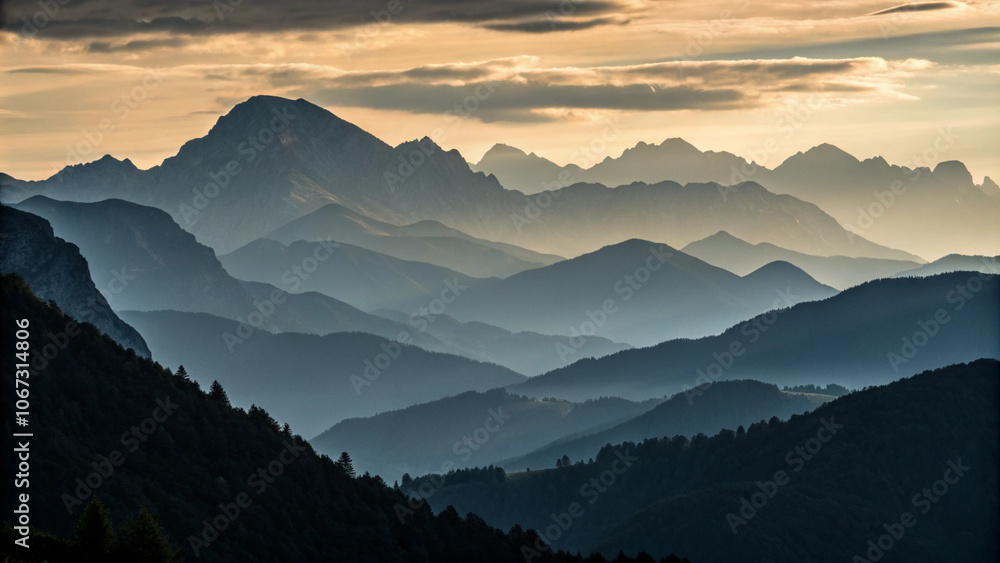 Obraz premium mountains in the morning