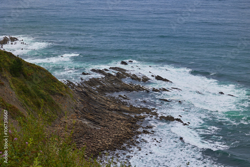 Flysch Begiratokia is part of the basque coast photo