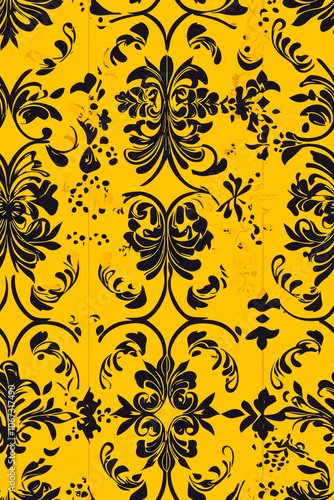 Vertical Yellow . Luxury abstract background, seamless pattern.