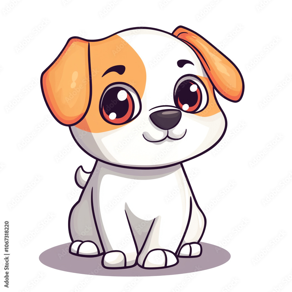Fototapeta premium Cute Cartoon Dog