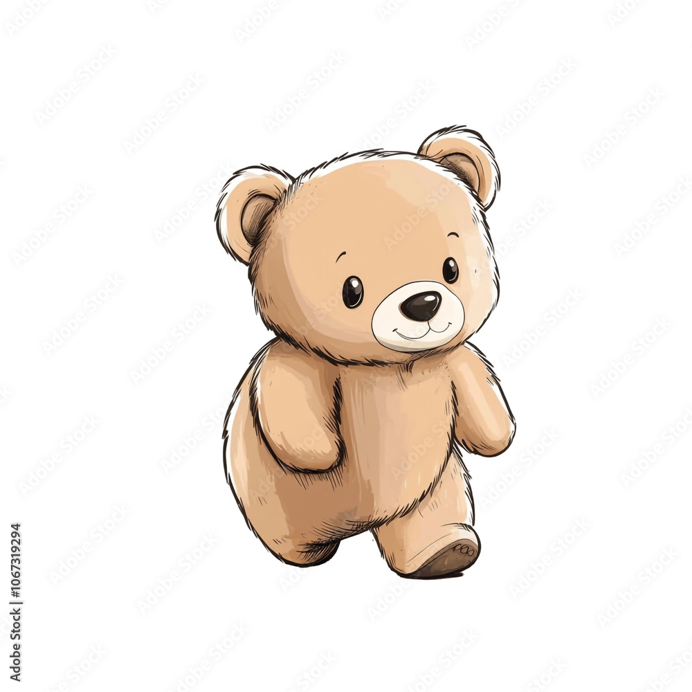 Fototapeta premium Cute Walking Bear
