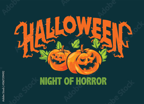 pumpkin halloween illustration 