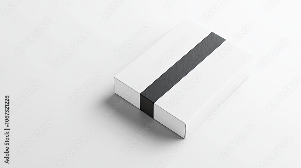Simple package concept for blinds, with a clean label, isolated on bright white background for a fresh look. Simple package concept for blinds, with a clean label, isolated on bright white background for a fresh look.