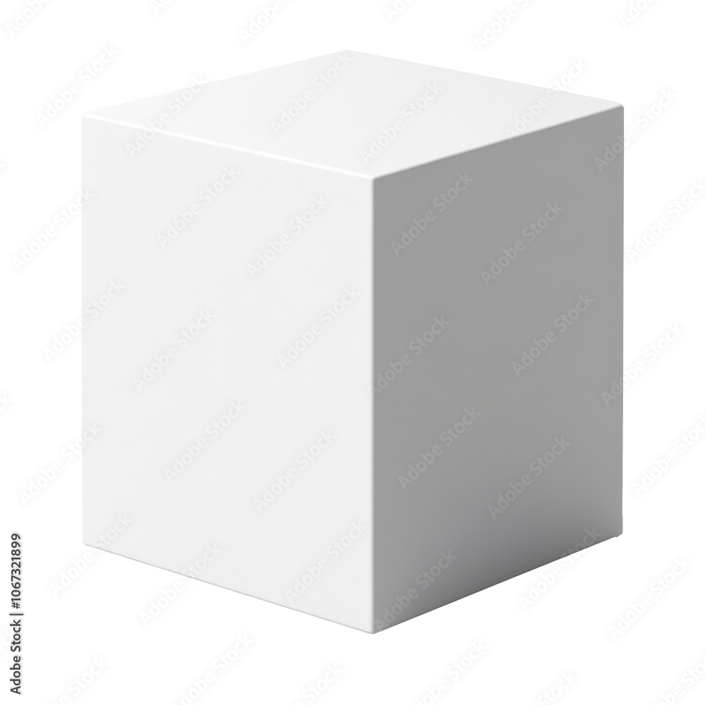 White cube on flat indoor surface White cube on flat indoor surface