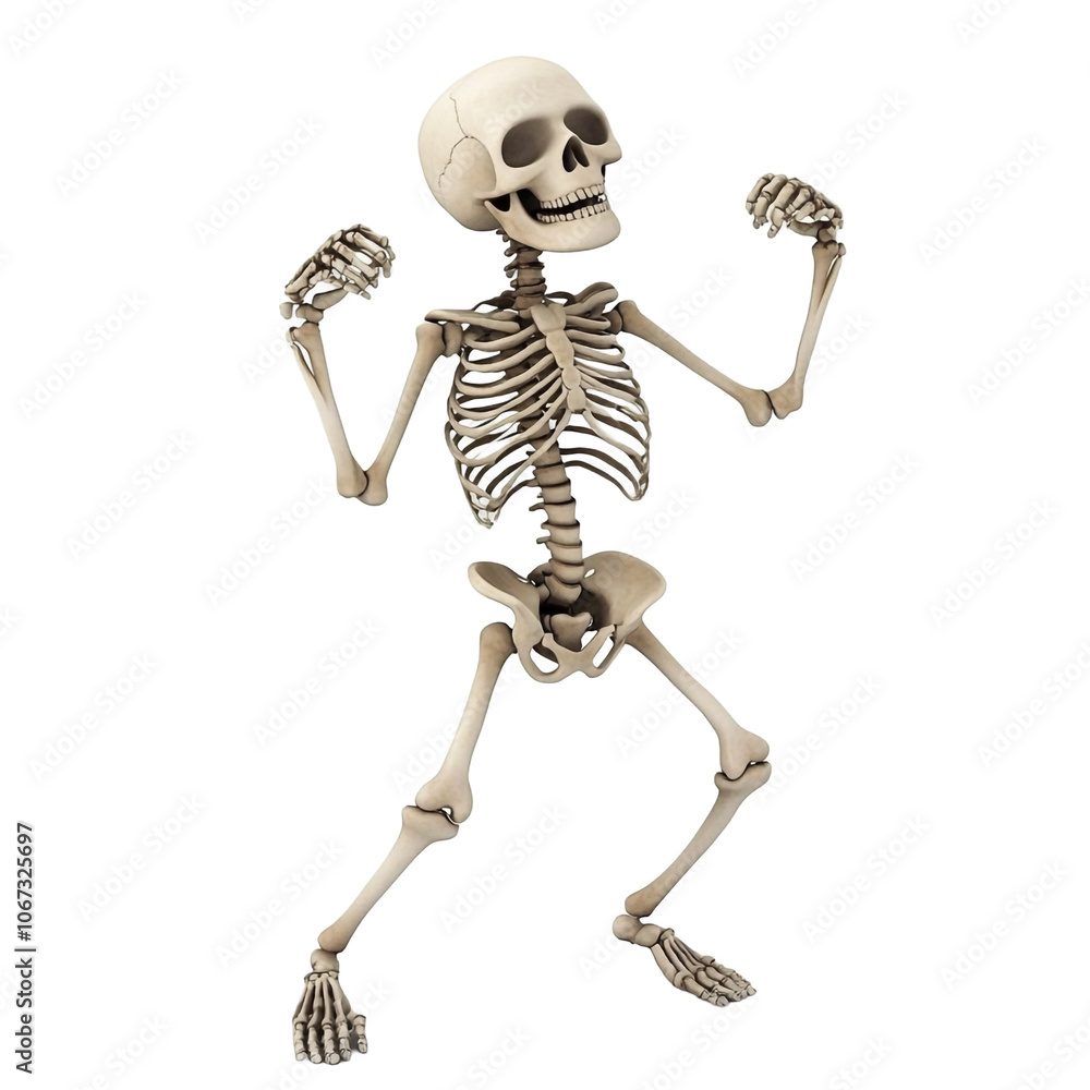 A Skeleton Posing with a Cheerful Expression A Skeleton Posing with a Cheerful Expression
