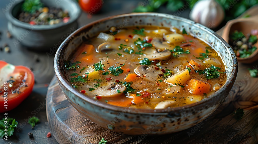 Mushroom and Vegetable Soup: A Rustic and Hearty Recipe Mushroom and Vegetable Soup: A Rustic and Hearty Recipe