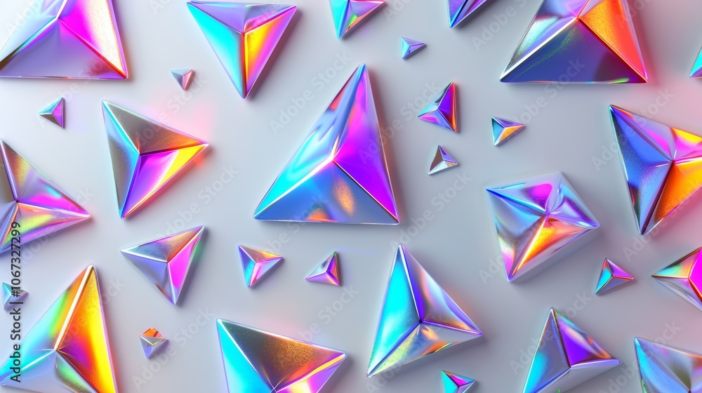 Abstract 3D technology and triangles. Glossy Futuristic Background. Abstract 3D technology and triangles. Glossy Futuristic Background.