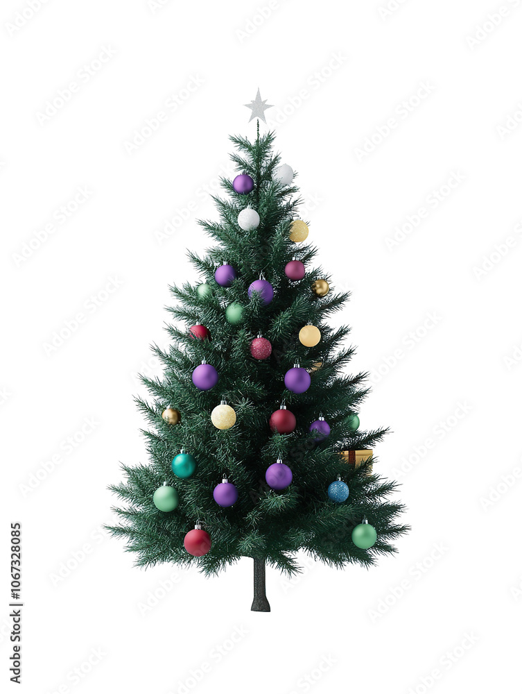 Christmas tree as element on transparent background Christmas tree as element on transparent background