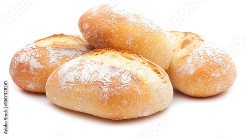 Close-up of freshly baked bread on a rustic table, warm light highlighting texture, representing home, comfort, and tradition