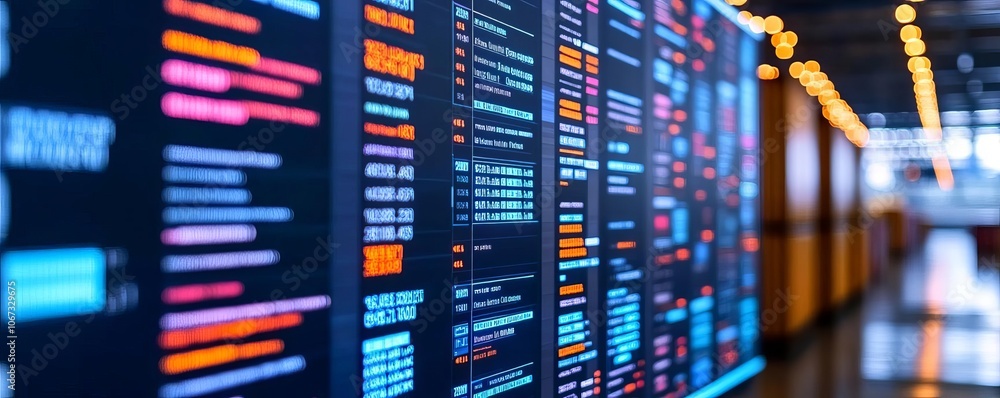 Supply chain data on screen, organized logistics dashboard Supply chain data on screen, organized logistics dashboard