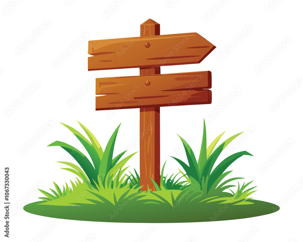 Arrow sign board Wooden pathfinding sign direction sign border flat vector illustration Rustic sign board on white
Arrow sign board Wooden pathfinding sign direction sign border flat vector illustration Rustic sign board on white