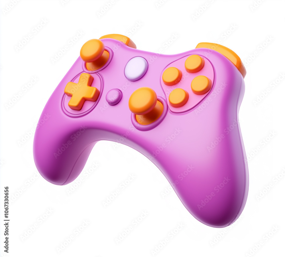 Realistic gamepad 3D plastic style vector icon. Game wireless controller gamepad, game joystick. Portable video game equipment with buttons. Handheld gadget device for entertainment Realistic gamepad 3D plastic style vector icon. Game wireless controller gamepad, game joystick. Portable video game equipment with buttons. Handheld gadget device for entertainment