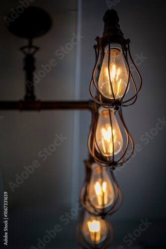 Warm industrial lighting fixtures