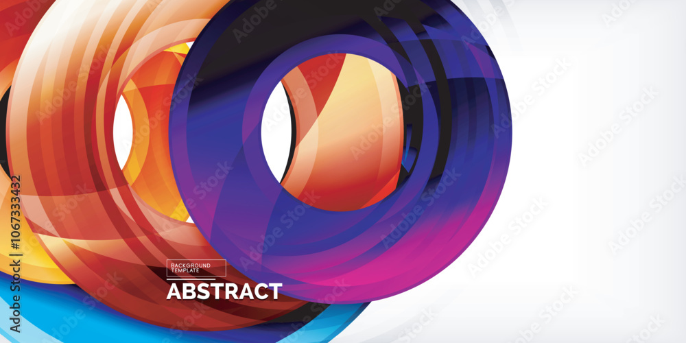 Bright colorful circles with light effects. Abstract background Bright colorful circles with light effects. Abstract background