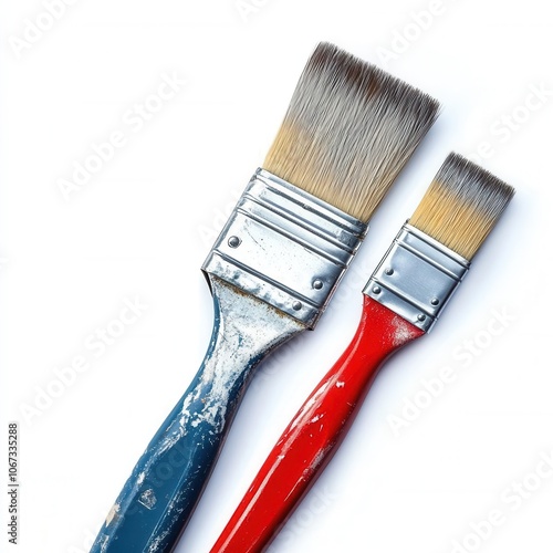 Wallpaper Mural Paint brushes on white isolated background. Torontodigital.ca