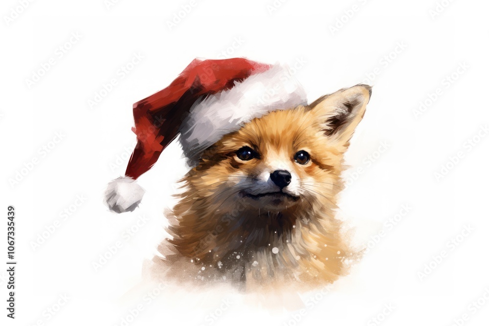 Obraz premium Christmas animal image mammal pet fox.