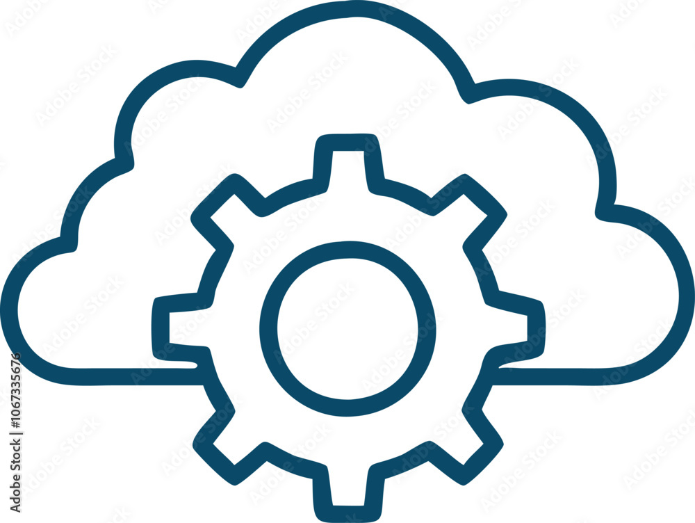Settings Icon in Minimalist Outline Vector PNG Settings Icon in Minimalist Outline Vector PNG