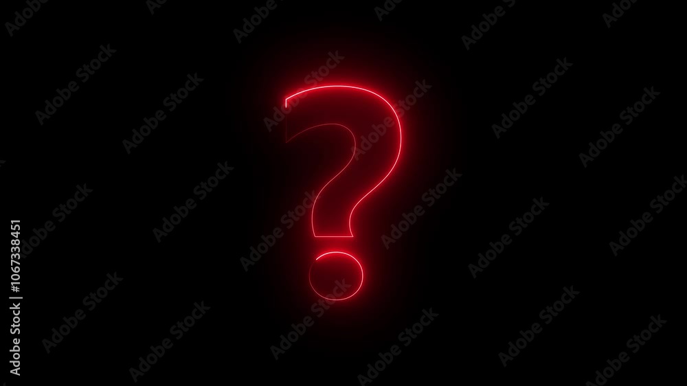 Neon Glowing Question Marks Icon background Animation. Neon Glowing Question Marks Icon background Animation.
