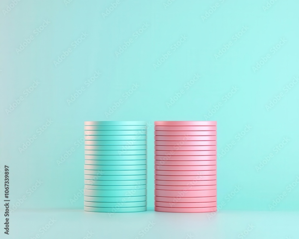 Economic cycles, valuation and capital cost interaction, 3D illustration Economic cycles, valuation and capital cost interaction, 3D illustration
