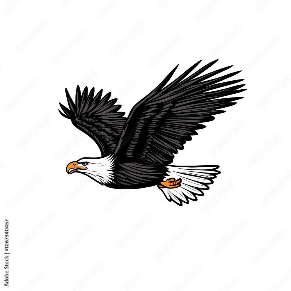 Obraz premium Soaring Bald Eagle