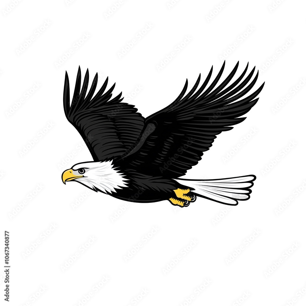 Obraz premium Majestic Bald Eagle in Flight